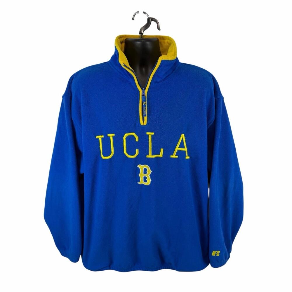 Vintage Russell Athletic UCLA Bruins Fleece Sweatshirt Size XL Blue Gold